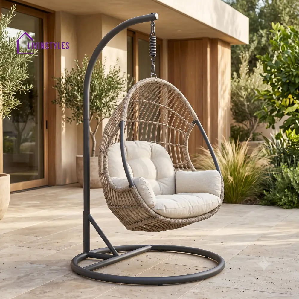 Natalia Premium MS Frame with Powder Coated Outdoor Swing Chair with Stand