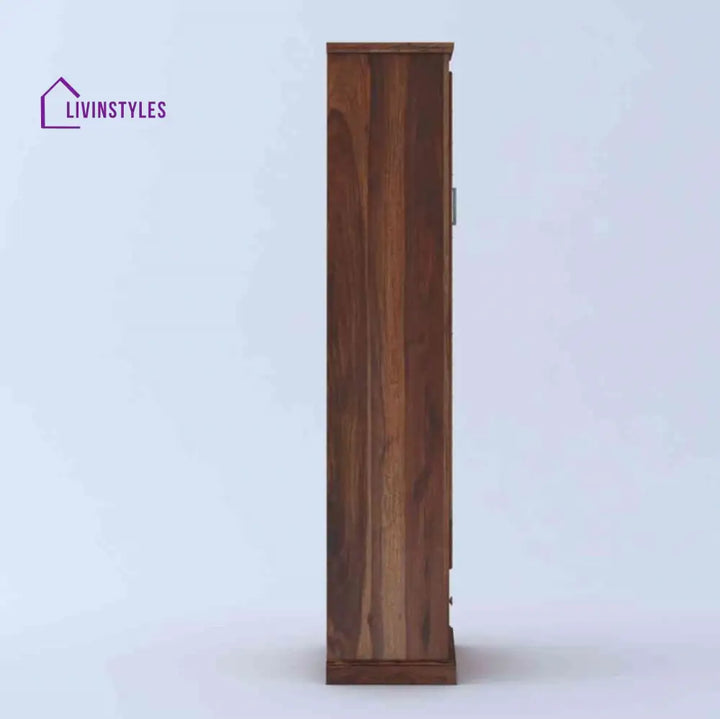 Natalia single door sheesham wood wardrobe