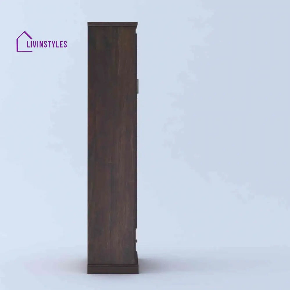 Natalia single door sheesham wood wardrobe