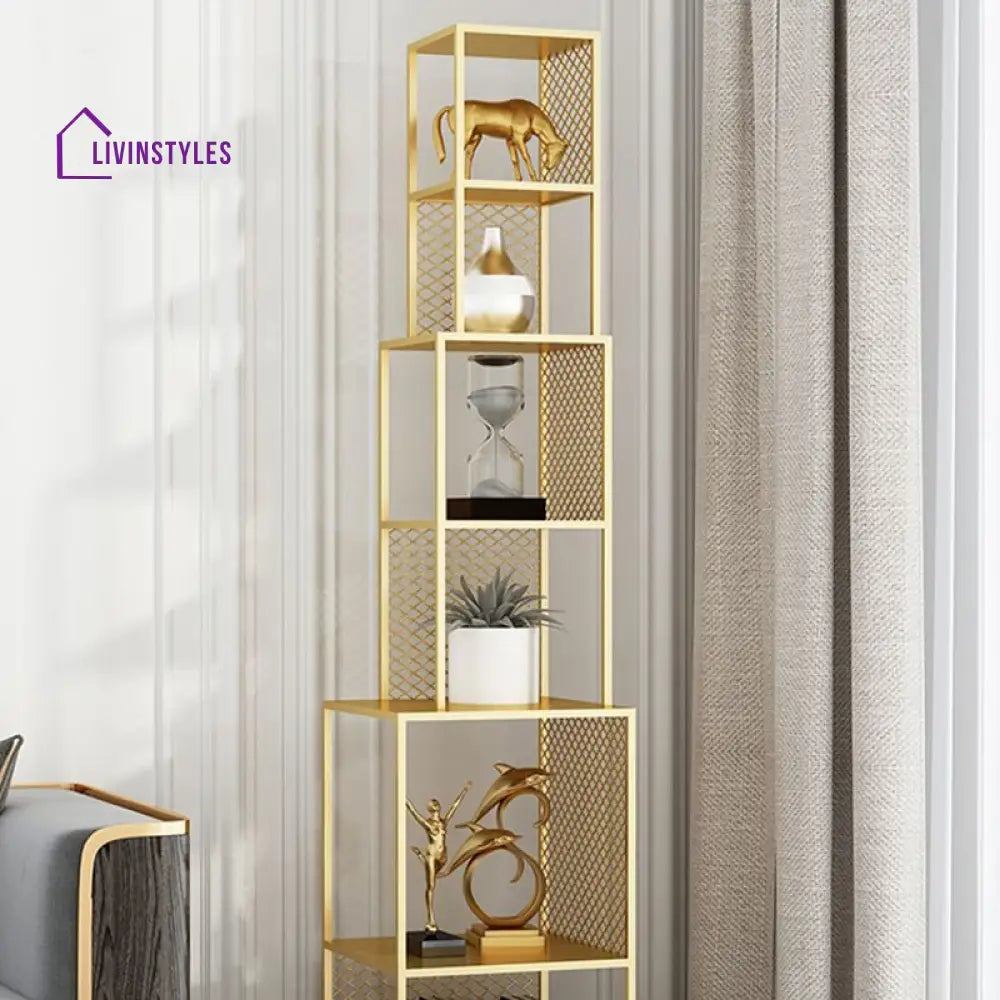Natalia Stainless Steel Frame Storage Shelves