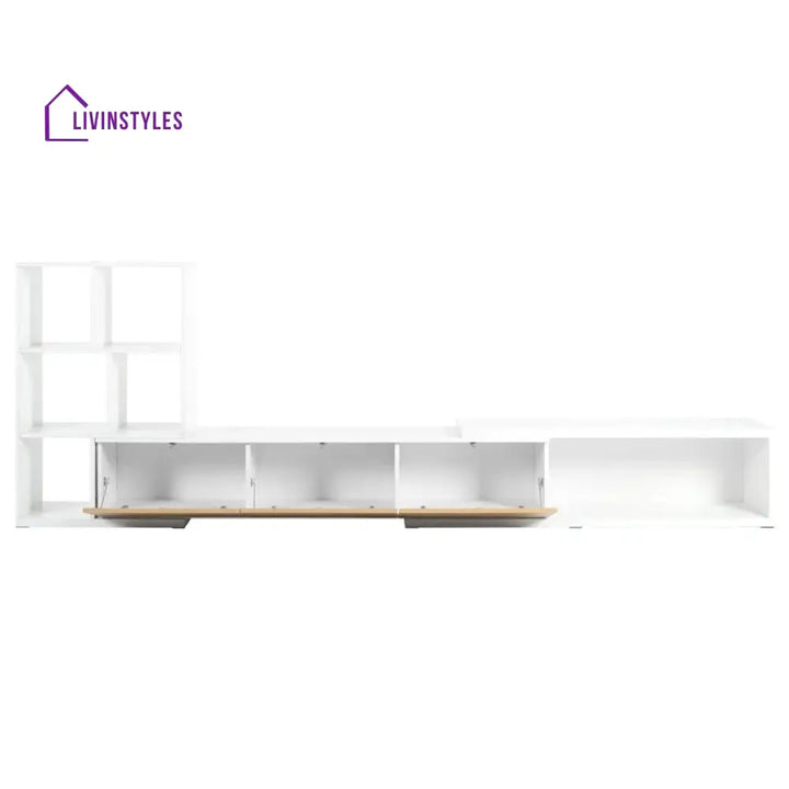 Natalie Wood Finish Tv Unit Stand for Living Room