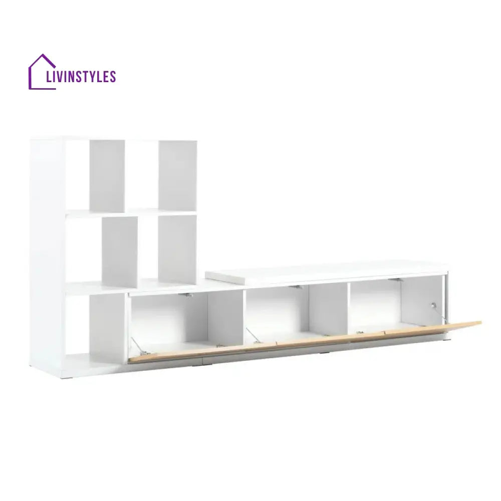 Natalie Wood Finish Tv Unit Stand for Living Room