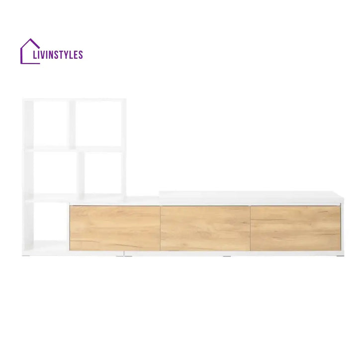 Natalie Wood Finish Tv Unit Stand for Living Room