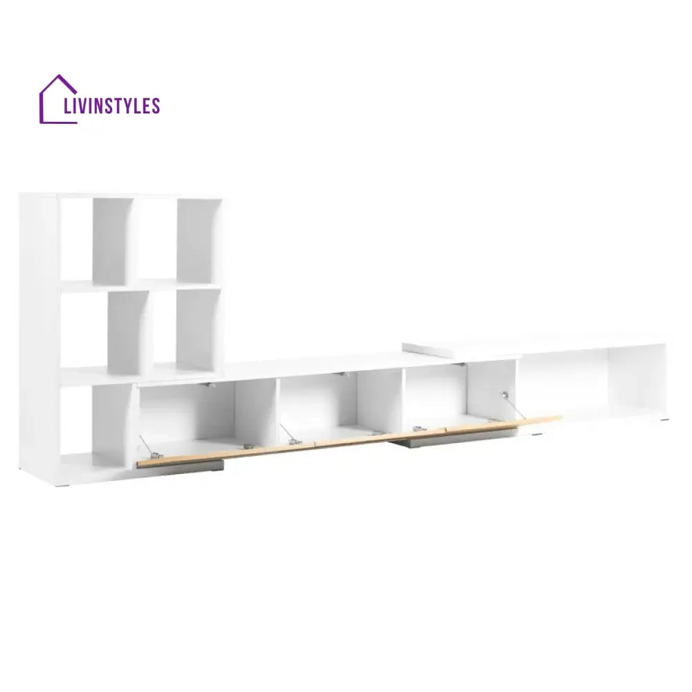 Natalie Wood Finish Tv Unit Stand for Living Room