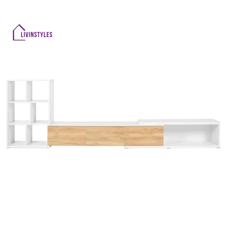 Natalie Wood Finish Tv Unit Stand for Living Room