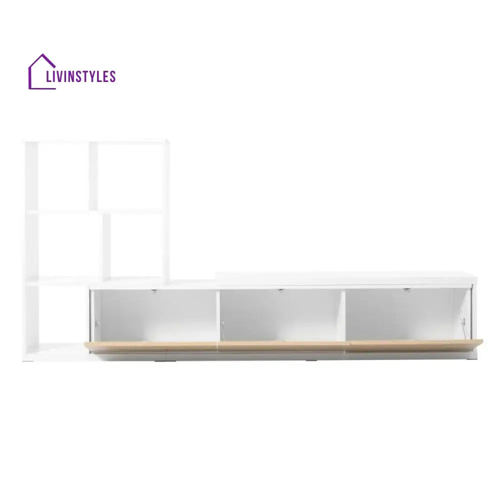 Natalie Wood Finish Tv Unit Stand for Living Room