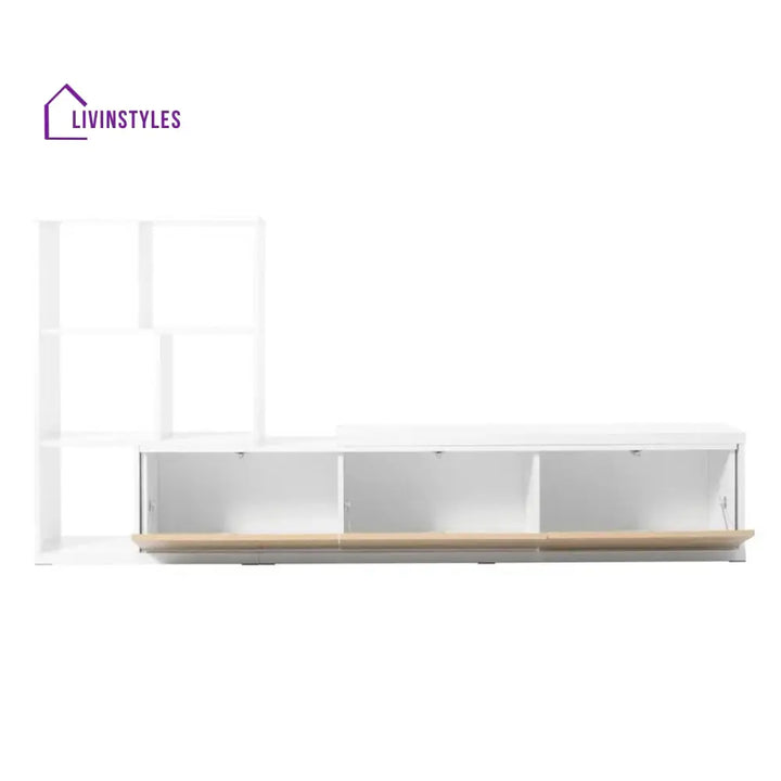 Natalie Wood Finish Tv Unit Stand for Living Room