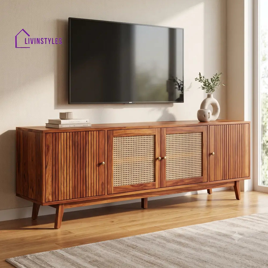 Naveen Solid Sheesham Wood Tv Unit for Living Room | Tv Cabinet | Tv Console
