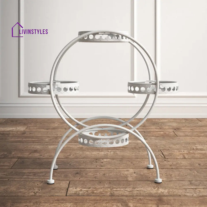 Navya Metal Black Plant Stand For Balcony