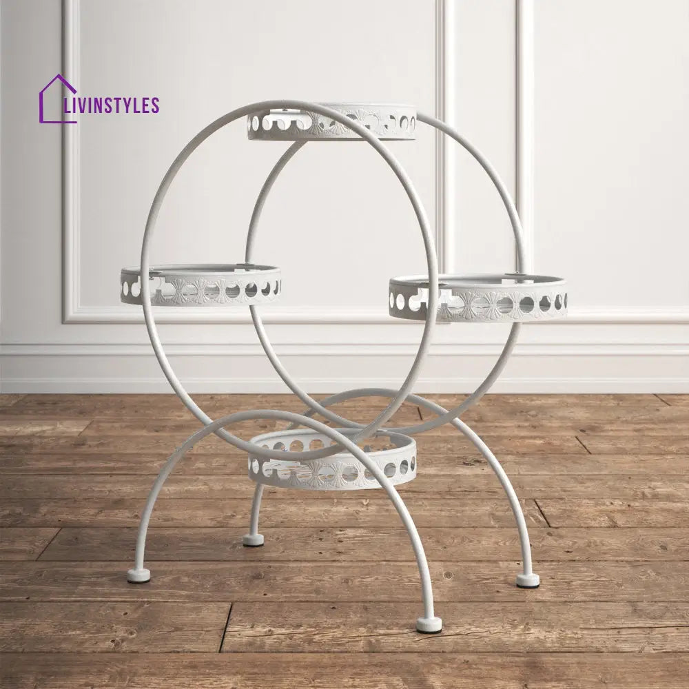 Navya Metal Black Plant Stand For Balcony