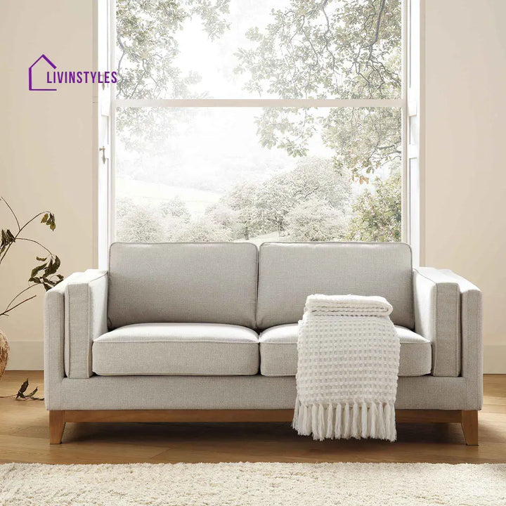 Dipley Oatmeal Fabric Sofa 2-Seater Sofas