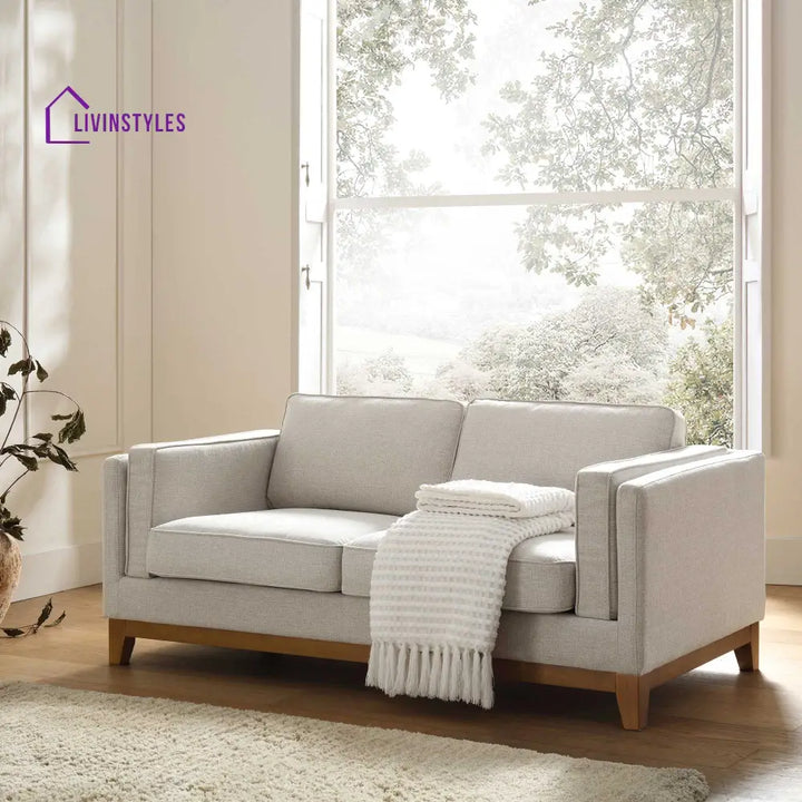 Dipley Oatmeal Fabric Sofa 2-Seater Sofas