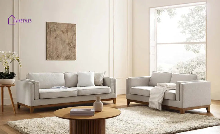 Dipley Oatmeal Fabric Sofa 2-Seater Sofas