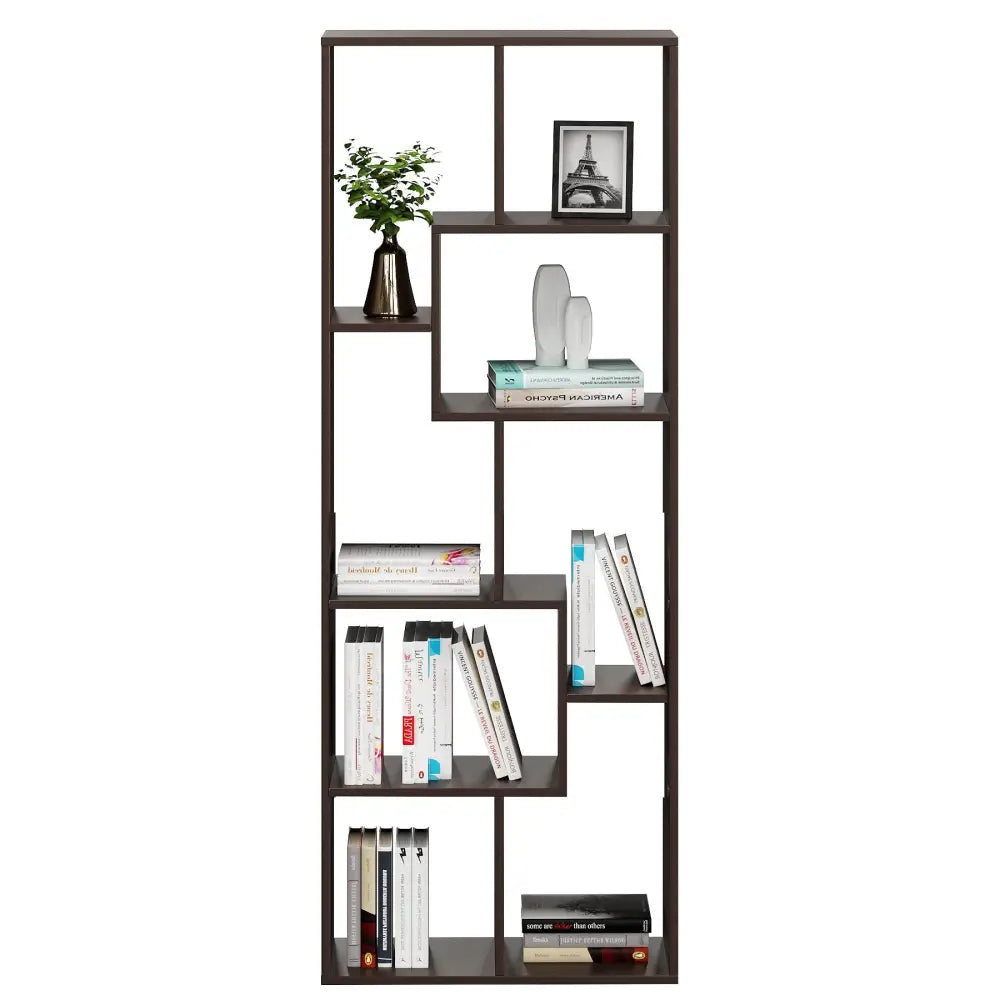 Navya Wenge Wooden Book Shelf – Stylish Storage for Living & Study Rooms Bookshelf Cabinet & Rack