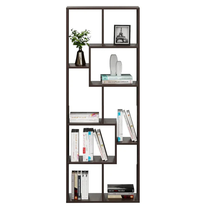 Navya Wenge Wooden Book Shelf – Stylish Storage for Living & Study Rooms Bookshelf Cabinet & Rack