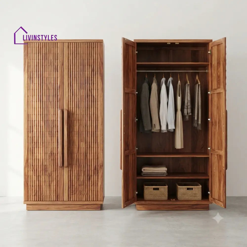 Navya Wooden Wardrobe for Clothes | Cupboard for Clothes