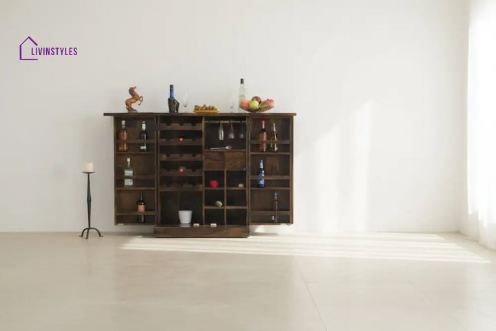 Nayeli Solid Wood Brass Royale Bar Bar