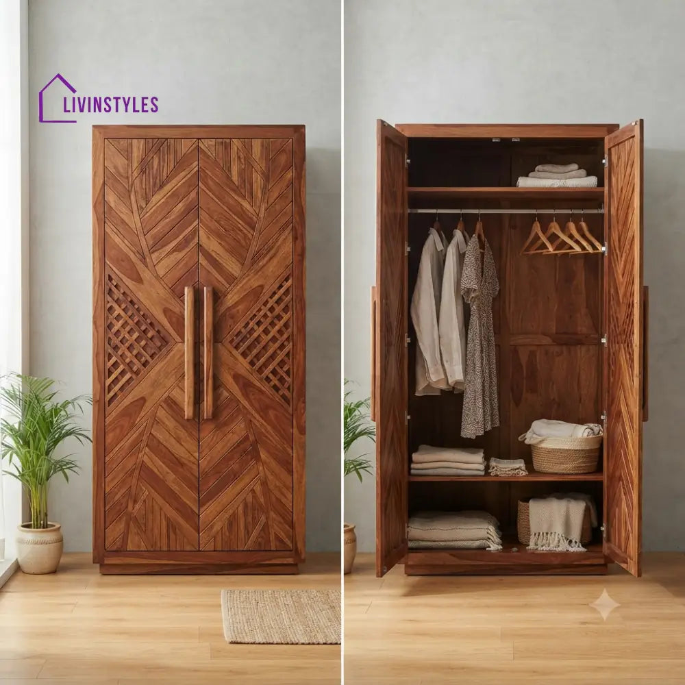Nayra Wooden Wardrobe for Clothes | Cupboard for Clothes