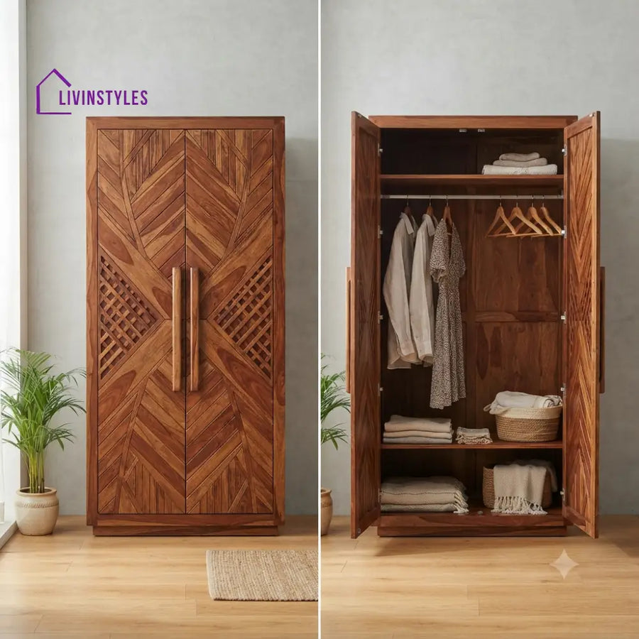 Nayra Wooden Wardrobe for Clothes | Cupboard for Clothes