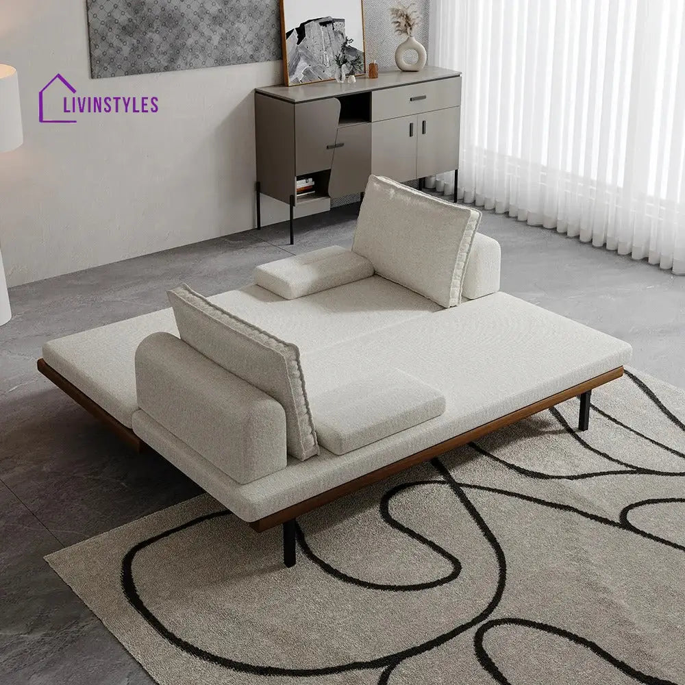 Naysa Solid Wood Sofa Come Bed for Living Room