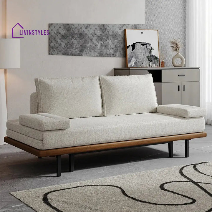 Naysa Solid Wood Sofa Come Bed for Living Room