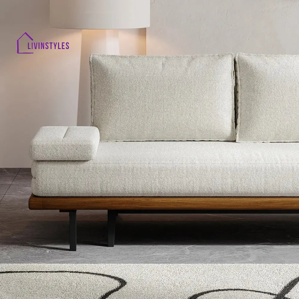 Naysa Solid Wood Sofa Come Bed for Living Room