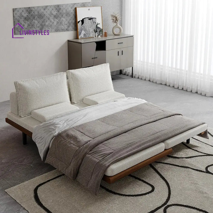 Naysa Solid Wood Sofa Come Bed for Living Room