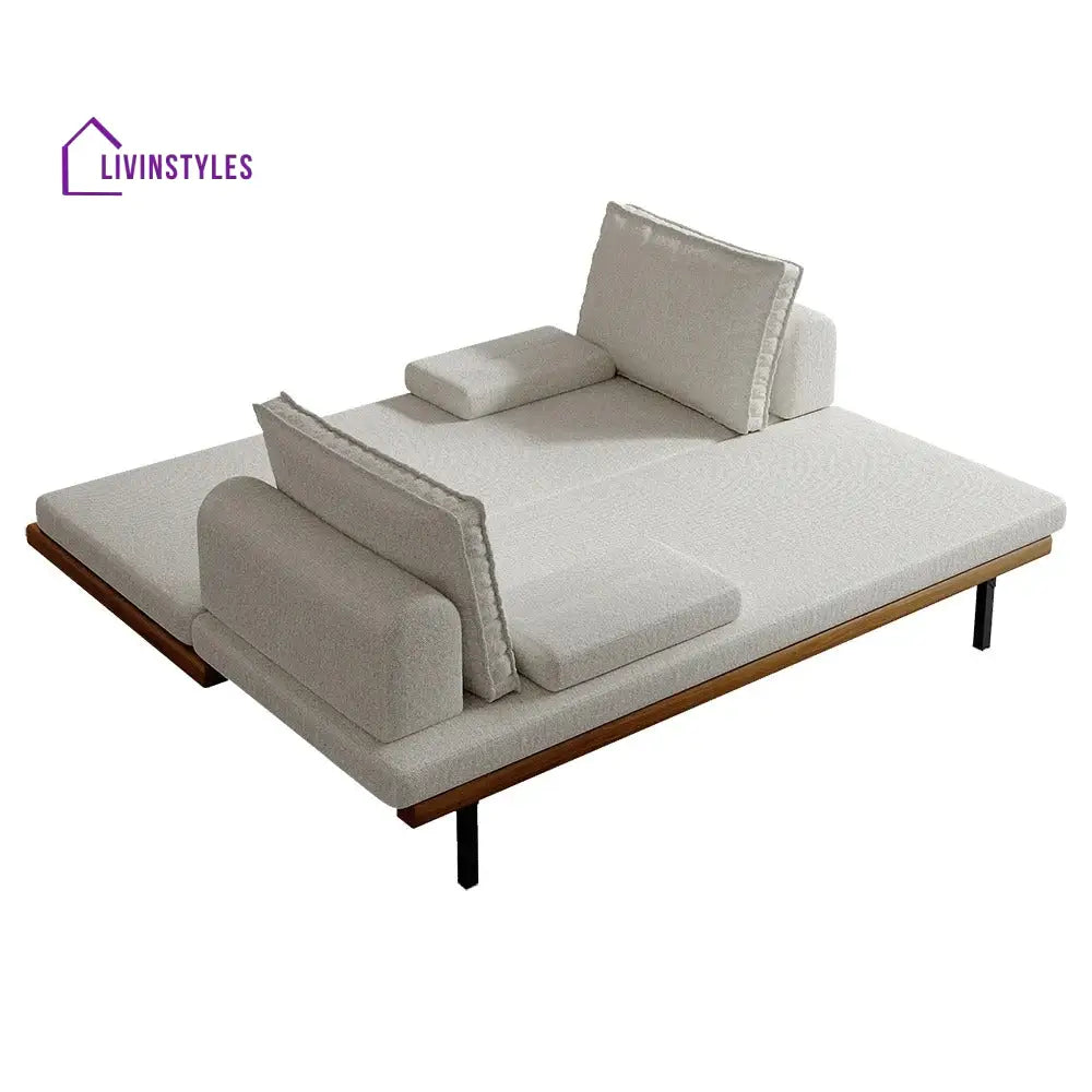 Naysa Solid Wood Sofa Come Bed for Living Room
