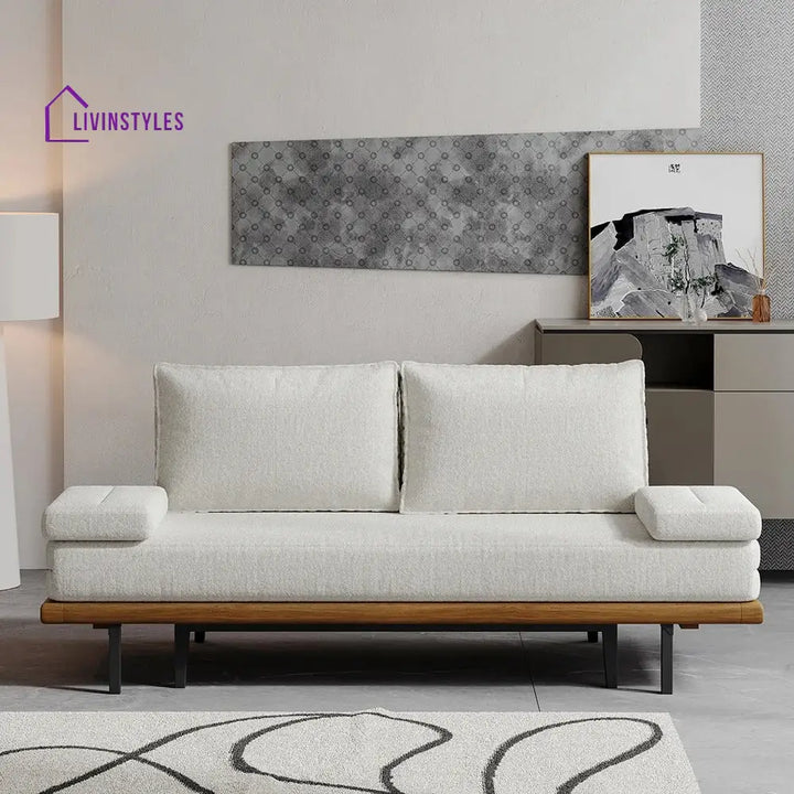 Naysa Solid Wood Sofa Come Bed for Living Room
