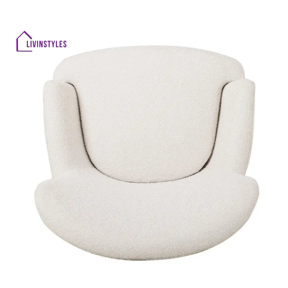 Naysha Solid Wood and Fabric Arm Chair | Living Room Chair | Lounge Chair
