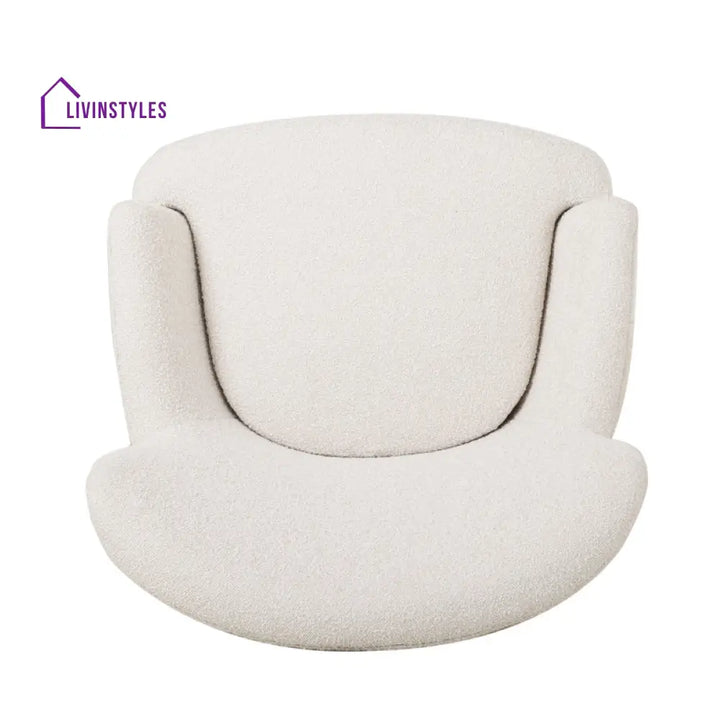 Naysha Solid Wood and Fabric Arm Chair | Living Room Chair | Lounge Chair