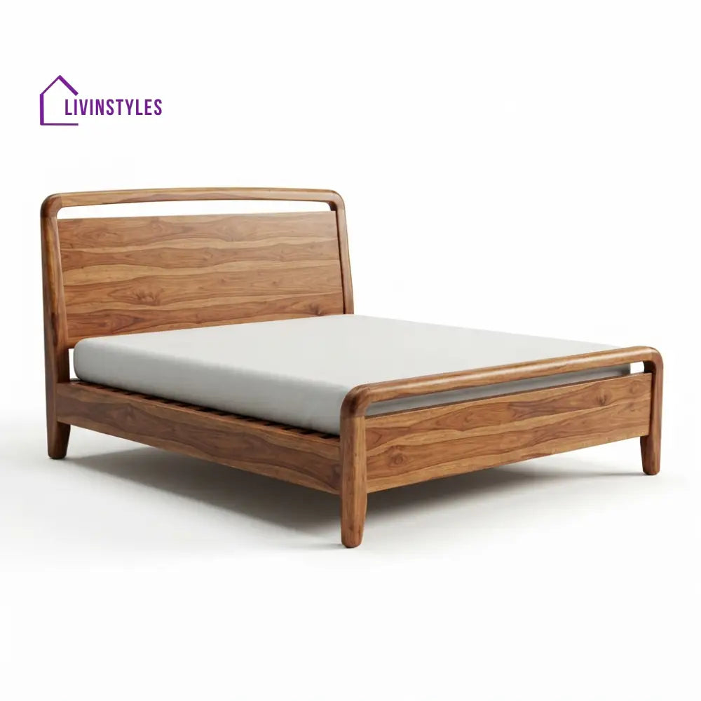 Ndiyema Wooden Double Bed | King Size Bed | Queen Size Bed - Bed Without Storage