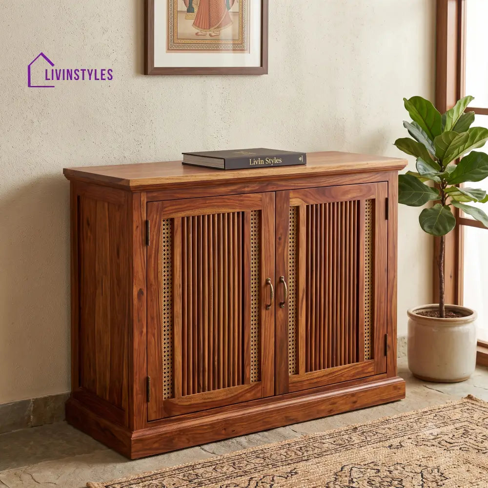 Neelaveni Sheesham Wood Shoe Rack | Wooden Shoe Cabinet