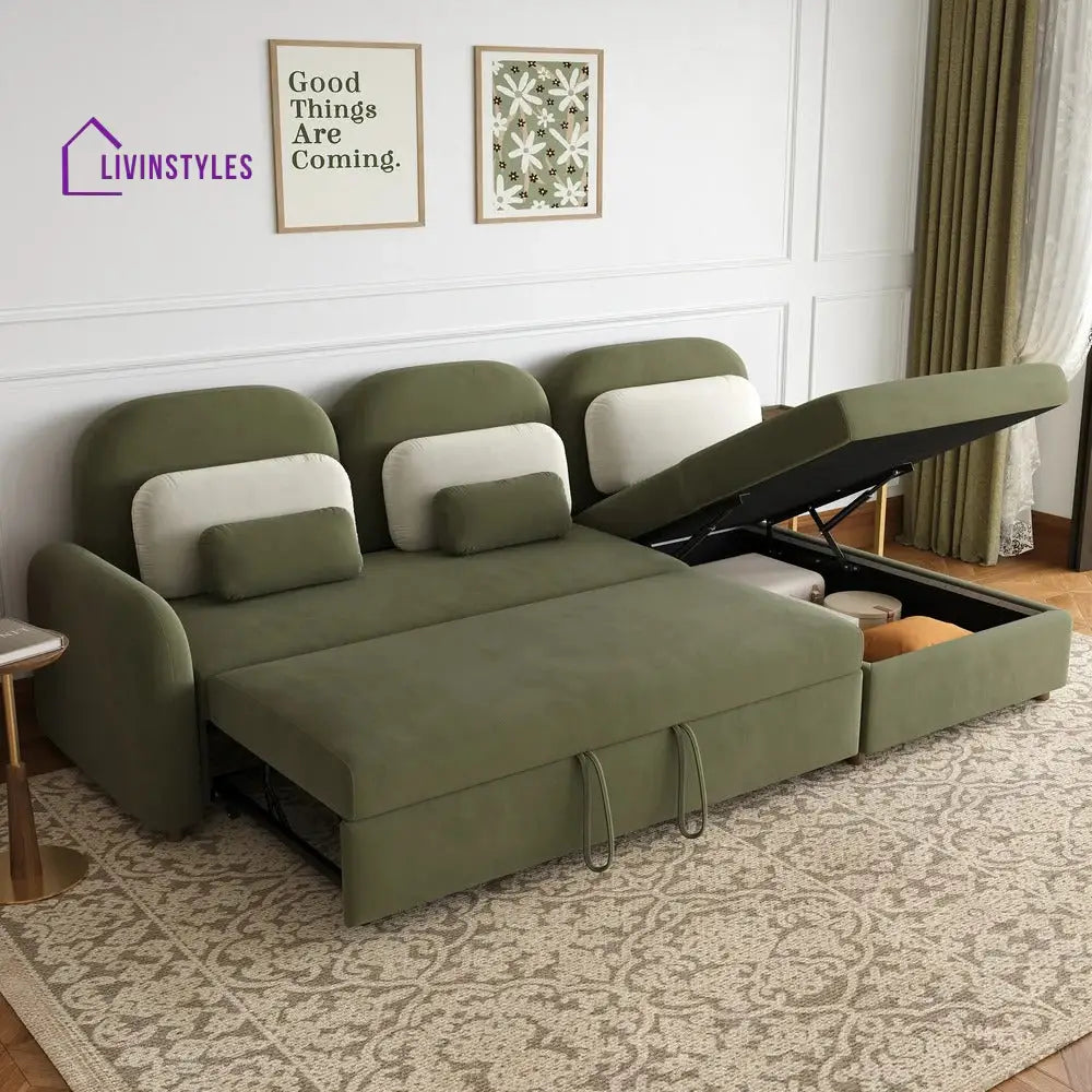 Neeti Fabric Sofa Come Bed for Living Room