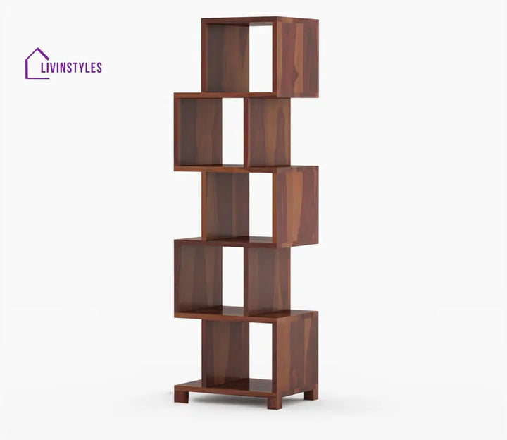 Neha Sheesham Wood Book Shelf (Honey Finish)