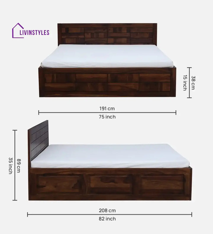 Ultra Solid Wood Storage Beds Bedroom Furniture Sets