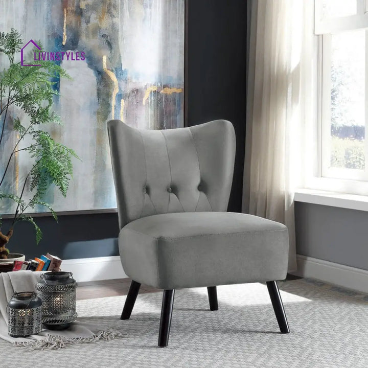 Nehal Solid Wood and Fabric Arm Chair | Living Room Chair | Lounge Chair