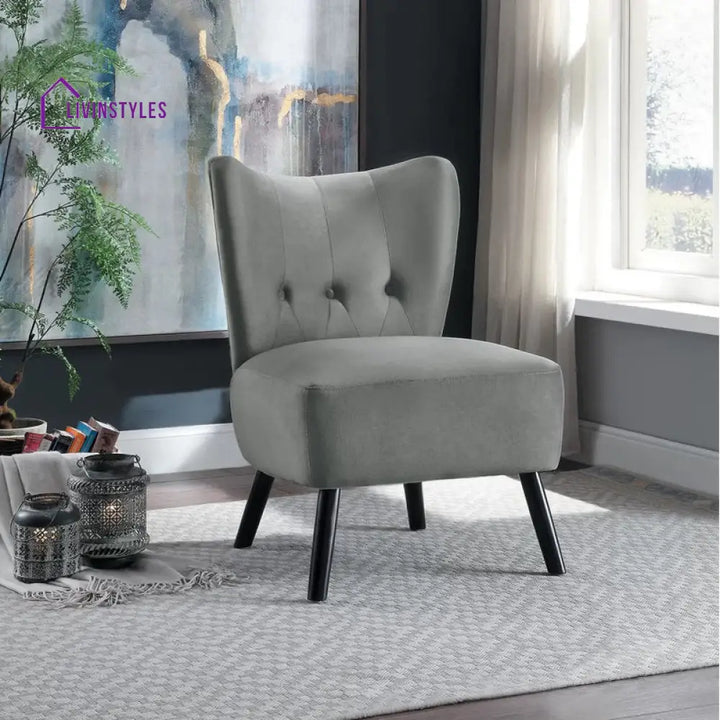 Nehal Solid Wood and Fabric Arm Chair | Living Room Chair | Lounge Chair