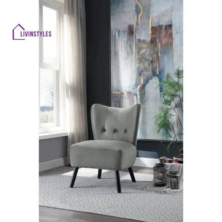 Nehal Solid Wood and Fabric Arm Chair | Living Room Chair | Lounge Chair