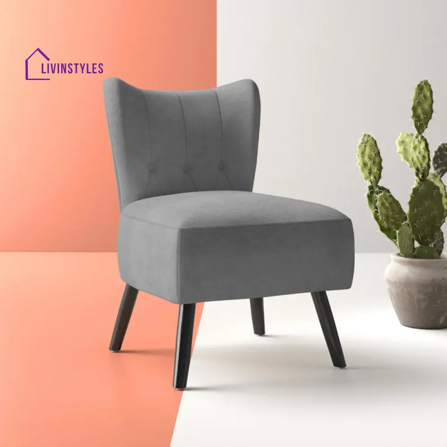 Nehal Solid Wood and Fabric Arm Chair | Living Room Chair | Lounge Chair