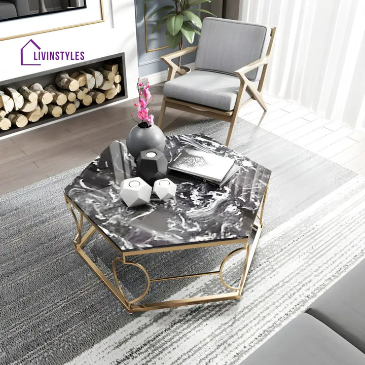 Neil Stainless Steel Frame Coffee Table for Living Room