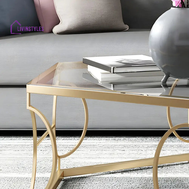 Neil Stainless Steel Frame Coffee Table for Living Room