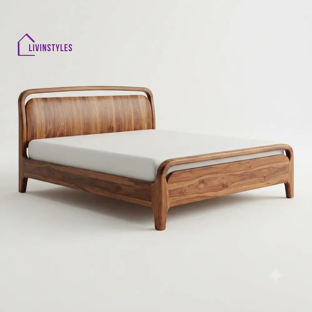 Neo Wooden Double Bed | King Size Bed | Queen Size Bed - Bed Without Storage