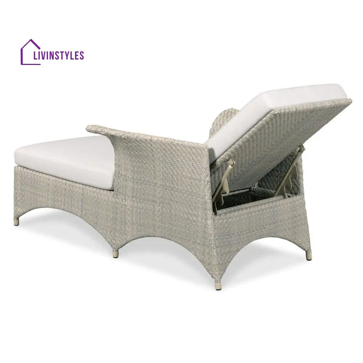 Neri Outdoor Swimming Poolside Lounger (Cream) - Loungers