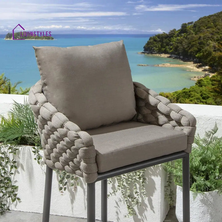 Nero Outdoor Patio Bar Chair 4 Chairs For Balcony Braided & Rope - Bar Sets