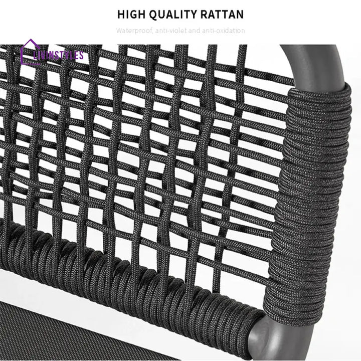 Nery Outdoor Swimming Poolside Lounger (GREY) Braided & Rope - Loungers