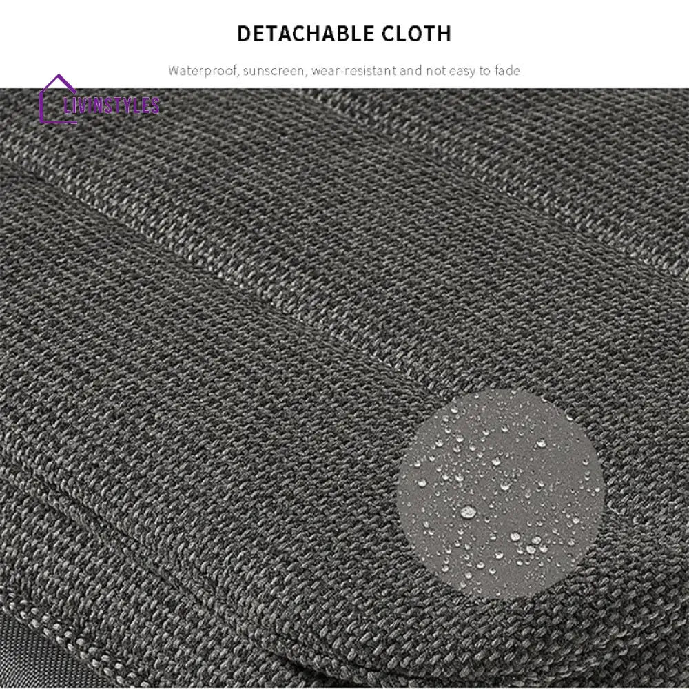 Nery Outdoor Swimming Poolside Lounger (GREY) Braided & Rope - Loungers