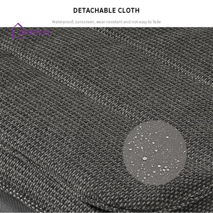 Nery Outdoor Swimming Poolside Lounger (GREY) Braided & Rope - Loungers