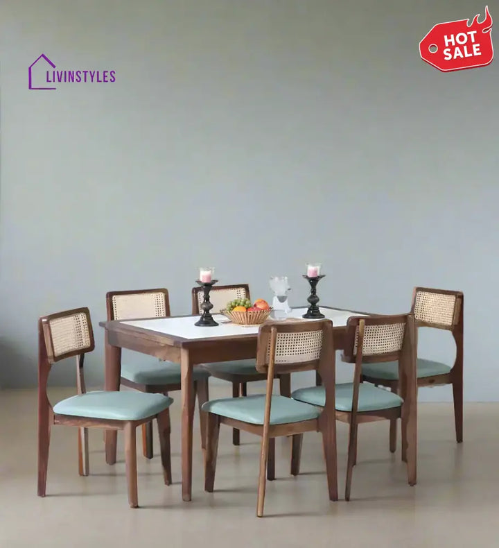 Nest Sheesham Wood 6 Seater Dining Set Dining Set