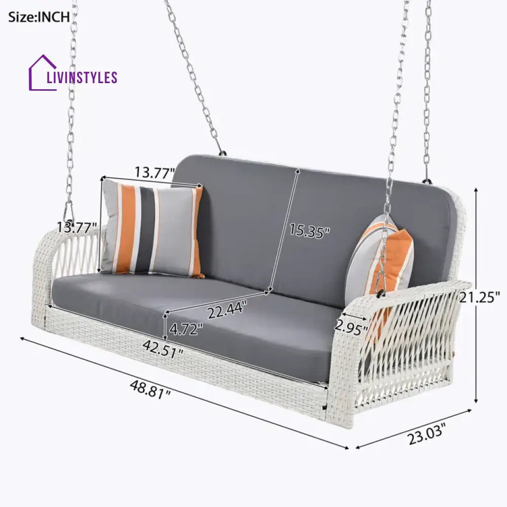 Nesta Double Seater Hanging Swing Without Stand For Balcony Garden Swing - Swings